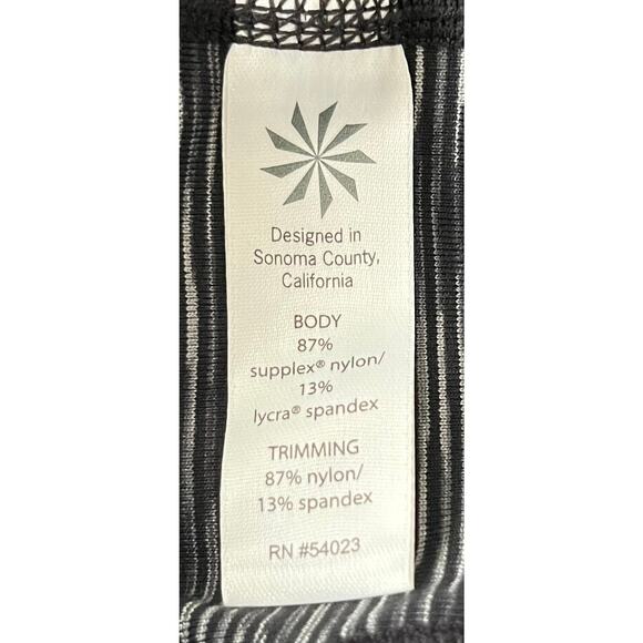 ATHLETA MID-RISE ACTIVEWEAR CROPPED LEGGINGS, WOMENS, S, GREY WITH BLACK MESH - Picture 11 of 12